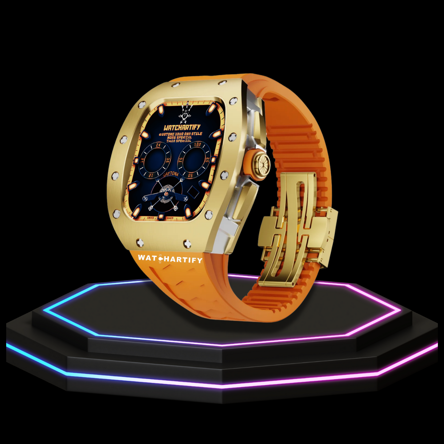 Apple Watch Case 45MM - CONCEPT GOLD Series Champagne | Sunset Rubber