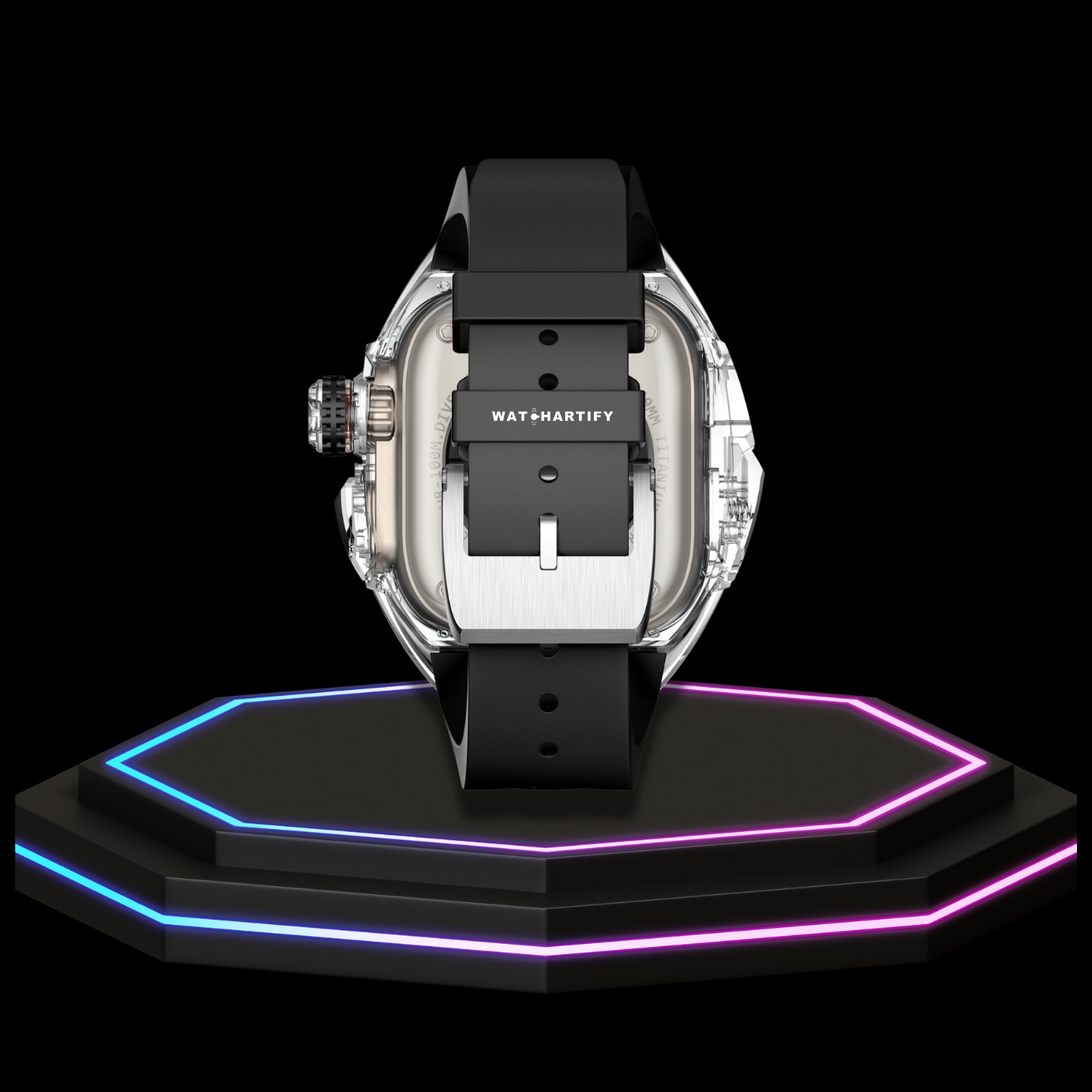 Apple Watch Ultra Case 49MM - ICE Pro Series Luxury | Fluorescent Midnight Rubber