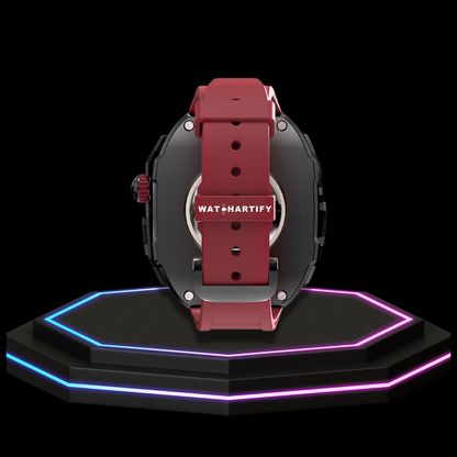 Apple Watch Ultra Case 49MM - Pro Series Captain Dark | Scarlet Red Rubber