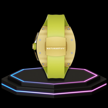 Apple Watch Case 45MM - CONCEPT GOLD Series Champagne | Lime Green Rubber