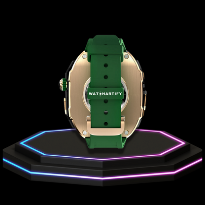 Apple Watch Ultra Case 49MM - Pro Series Captain Golden | Forest Green Rubber