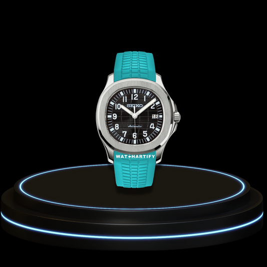 SEIKO Aquanaut Mod Collection Midnight Black Dial NH35 Movement Tiffany Blue Strap