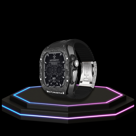 Apple Watch Ultra Case 49MM - TITAN Pro Series Luxury OYAMA Titan | Midnight Black Rubber