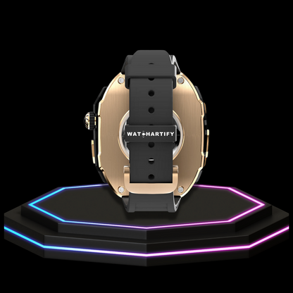 Apple Watch Ultra Case 49MM - Pro Series Captain Golden | Midnight Black Rubber