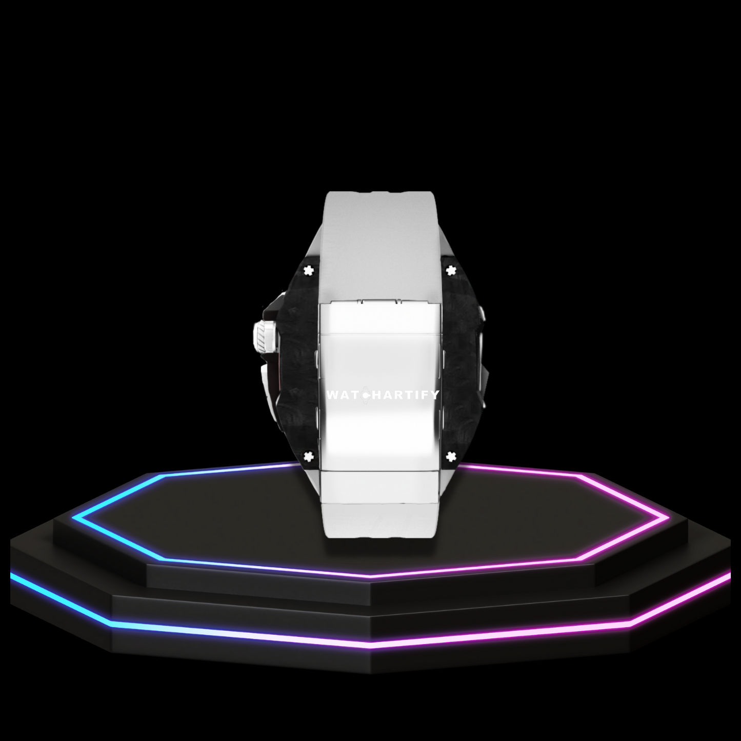 Apple Watch Ultra Case 49MM - TITAN Pro Series Luxury OYAMA Titan | Snow White Rubber