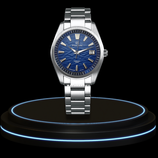 SEIKO Mod Grand Seiko Collection Black Side Blue Dial NH35 Movement Silver Stainless Steel Strap