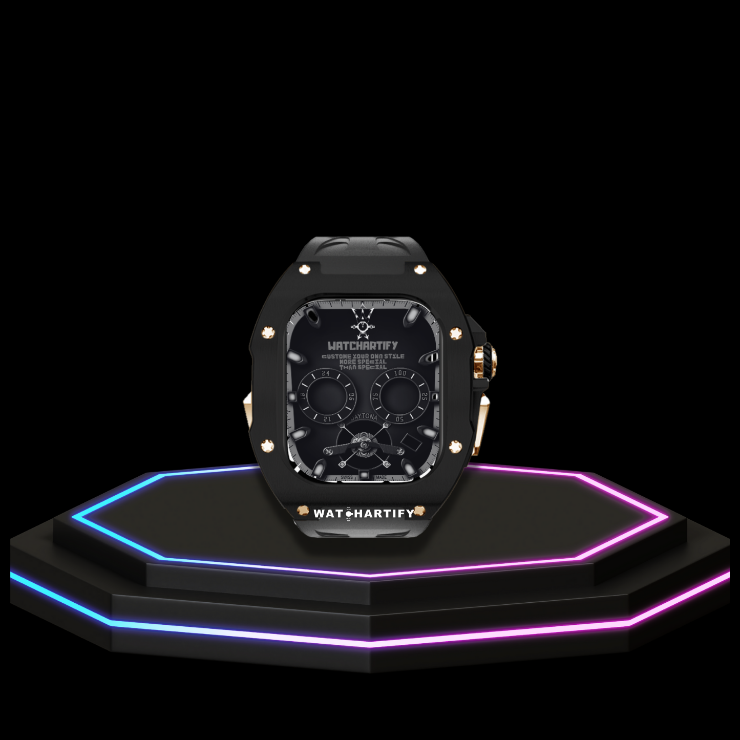 Apple Watch Ultra Case 49MM - TITAN Pro Series Royal Titan | Midnight Rubber