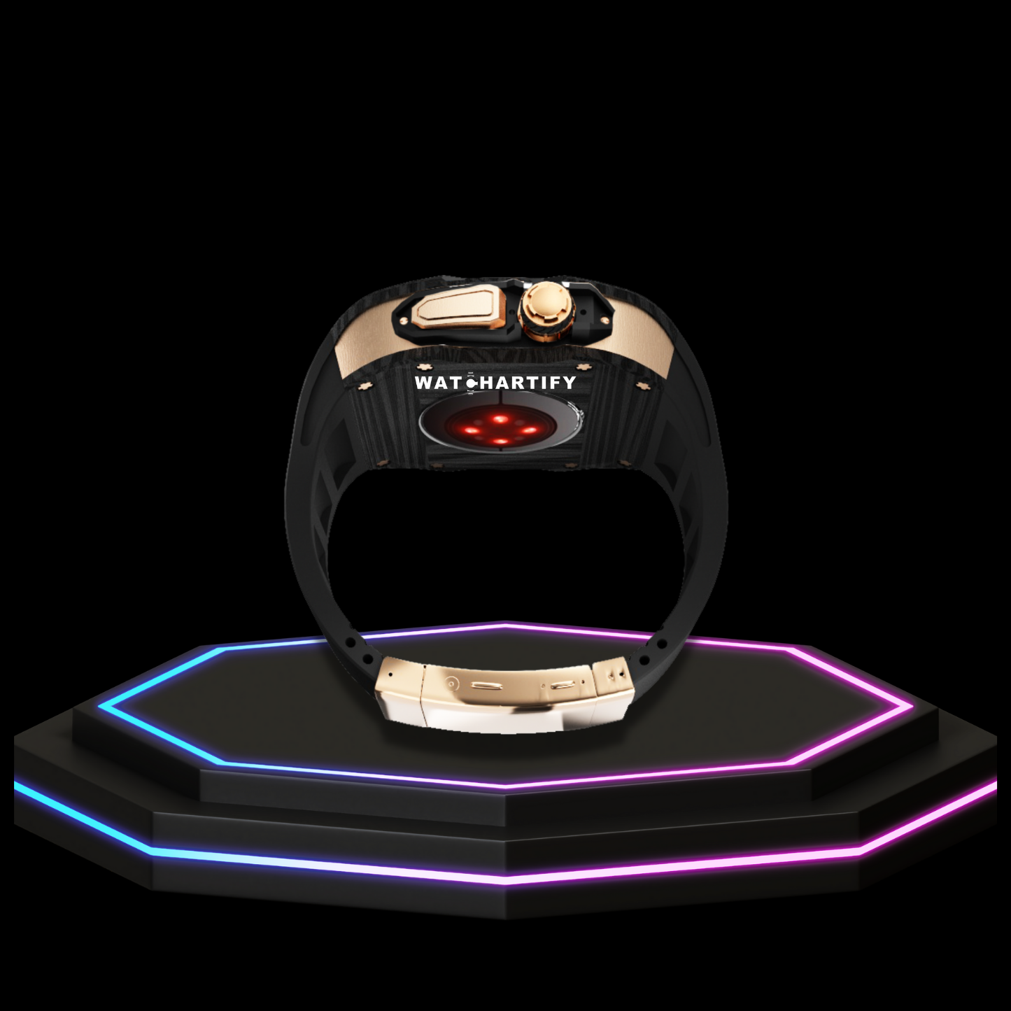 Apple Watch Ultra Case 49MM - TITAN Pro Series Luxury Royal Titan | Midnight Black Rubber
