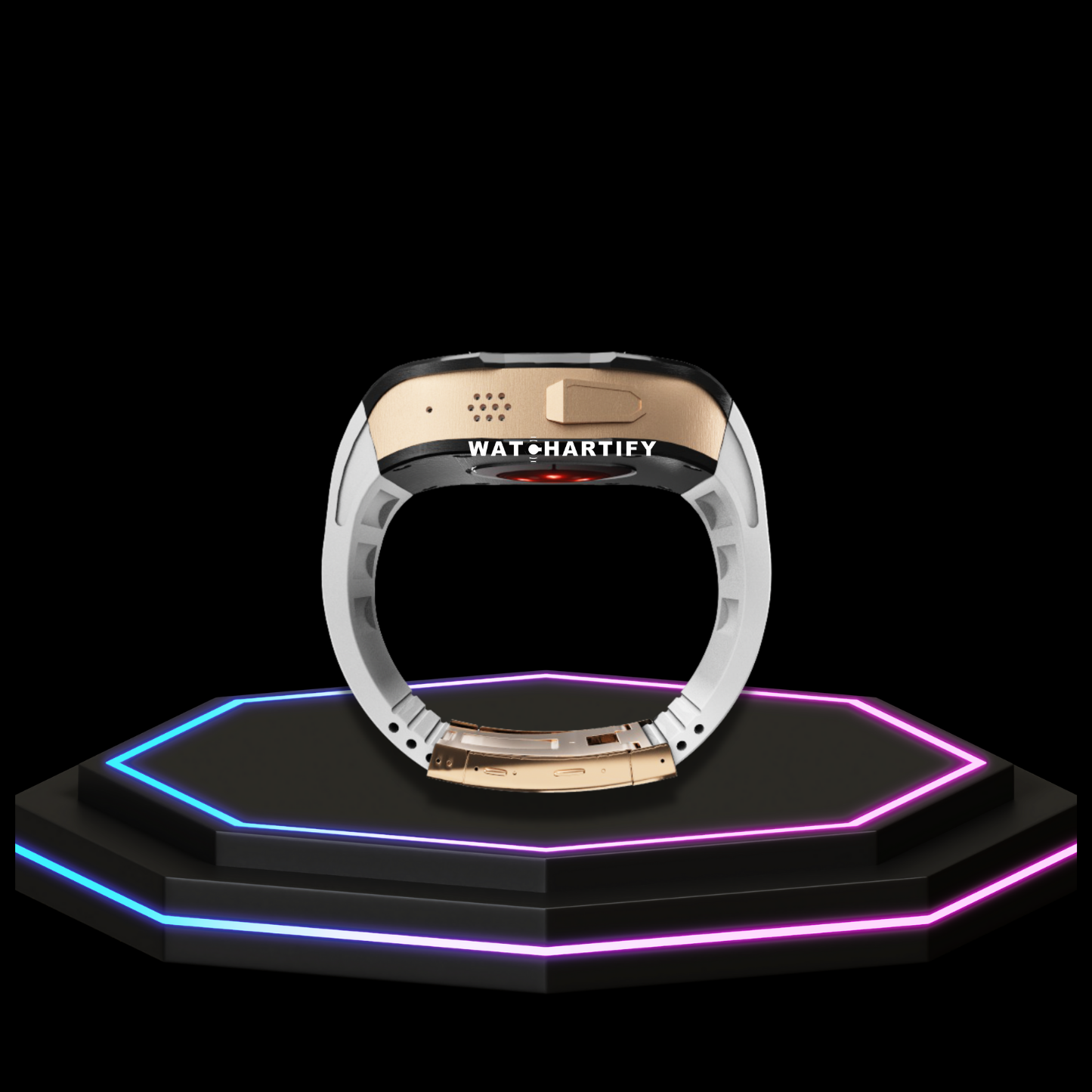Apple Watch Ultra Case 49MM - TITAN Pro Series Royal Titan | Snow White Rubber