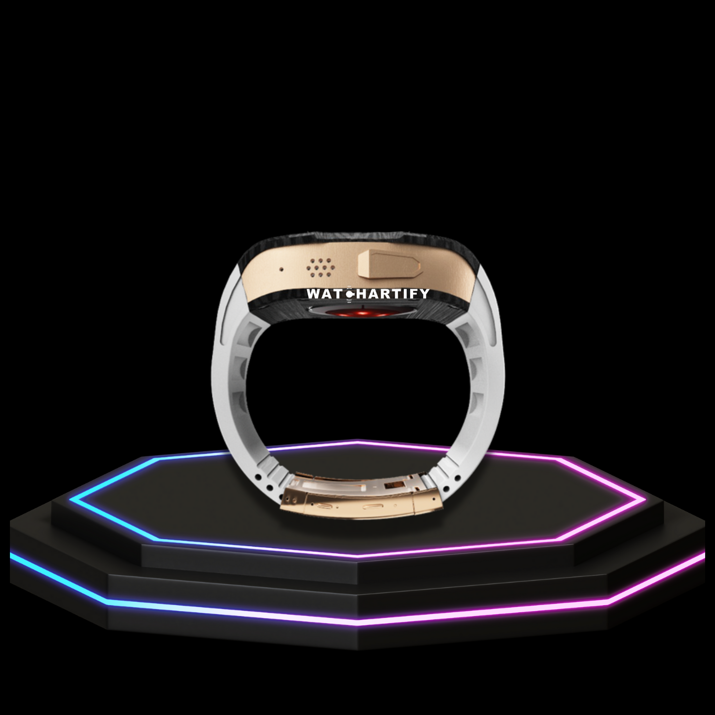 Apple Watch Ultra Case 49MM - TITAN Pro Series Luxury Royal Titan | Snow White Rubber