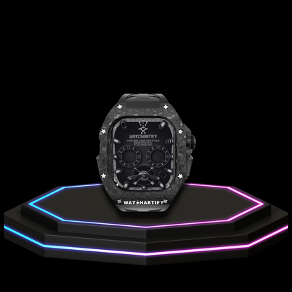 Apple Watch Ultra Case 49MM - TITAN Pro Series Luxury Dark Titan | Midnight Black Rubber