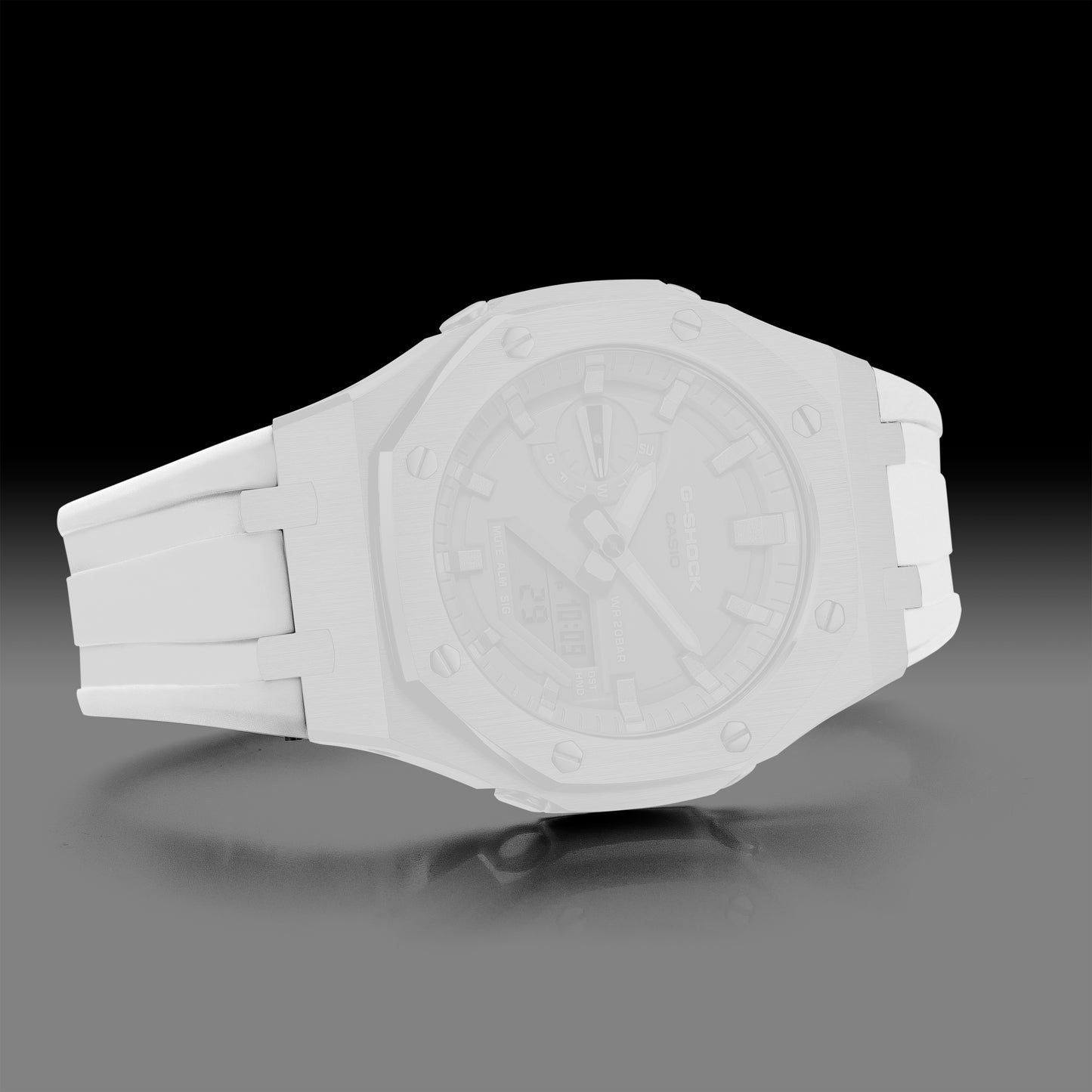 G-shock GA-2100 Series Mod Rubber Strap - White - watchartify