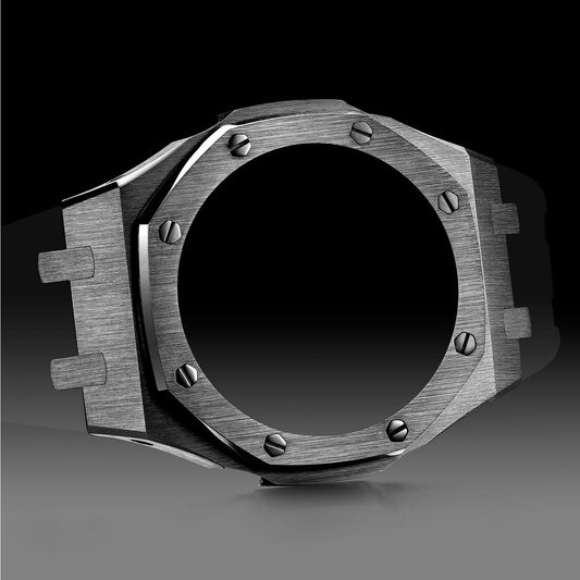 G-shock GA-2100 Series Mod Stainless Steel Case - Titanium - watchartify